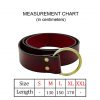 Handcrafted Fantasy Leather Belt with Pure Brass Ring Buckle