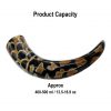 Medieval Viking Drinking Horn with Burnt Design Handcrafted Genuine Ox Horn
