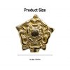 Tudor Rose Pure Brass Belt Mounts Set of 5