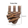 Tri Buckle Angled Sword Frog Genuine Leathercraft