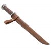Medieval Rondell Dagger with Genuine Leather Scabbard