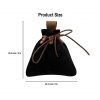 Medieval Drawstring Belt Pouch Crafted from Genuine Suede Leather