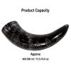 Drinking Horn with Engraved Vine Design Handcrafted from Genuine Ox Horn