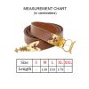 Gothic Leather Belt with Pure Solid Brass Buckle and Chape