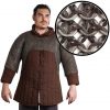 Flat Ring Chainmail Half Haubergeon Joined Sleeves Voiders, Wedge Riveted, ID 9 mm, Natural