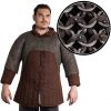 Flat Ring Chainmail Half Haubergeon with Long Sleeves, Riveted and Alternating, ID 9 mm, Mild Steel