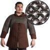 Flat Ring Chainmail Half Haubergeon Joined Sleeves Voiders, Riveted, ID 9 mm, Natural