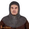 Round Ring Chainmail Classic Coif, Butted, 9 mm 16 gauge, Spring Steel