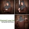 Flat Ring Chainmail Classic Coif, Riveted and Alternating, ID 9 mm, Mild Steel