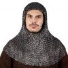 Flat Ring Chainmail Classic Coif, Riveted, ID 9 mm, Natural