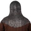 Flat Ring Chainmail Classic Coif, Riveted, ID 9 mm, Natural