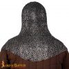Flat Ring Classic Chainmail Coif, Riveted, ID 9mm, Stainless Steel