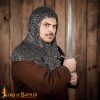 Flat Ring Chainmail Classis Coif, Riveted, ID 9 mm, Titanium