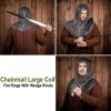 Flat Ring Chainmail Classic Coif, Wedge Riveted, ID 9 mm, Natural