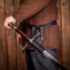 Medieval Leather Sword Frog with Adjustable Holder