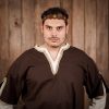 Princely Hunter Leather Headband With Pure Brass Mounts