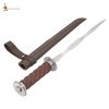 Medieval Rondell Dagger with Genuine Leather Scabbard