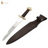 Viking Dagger with Tri Lobed Pure Solid Brass Pommel