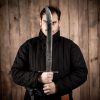 Late Medieval Functional Falchion Sword with Genuine Leather Sheath
