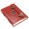 Medieval Journal with Embedded Stone Handcrafted Genuine Leather Diary Notes