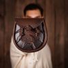 Medieval Sporran with Tied Tassels Belt Bag