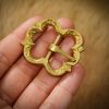Medieval Brass Belt Buckle Set of 5 Fully Functional Accessory