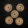 Pure Solid Brass Wreaths Set of 5 Adornments Leather and Clothing Accessory