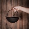 Hand Forged Cauldron Fully Functional Iron Camping Accessory