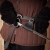 Leather Medieval Sword Frog with Belt Hanging Loop