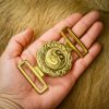 Civil War Confederate officers Brass Belt Buckle