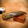 Viking Drinking Ox Horn with Engraved Designs Handcrafted Genuine Ox Horn