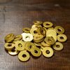 Loose Pure Brass Washers Set of 50 Pieces Armor and Leather Equipment