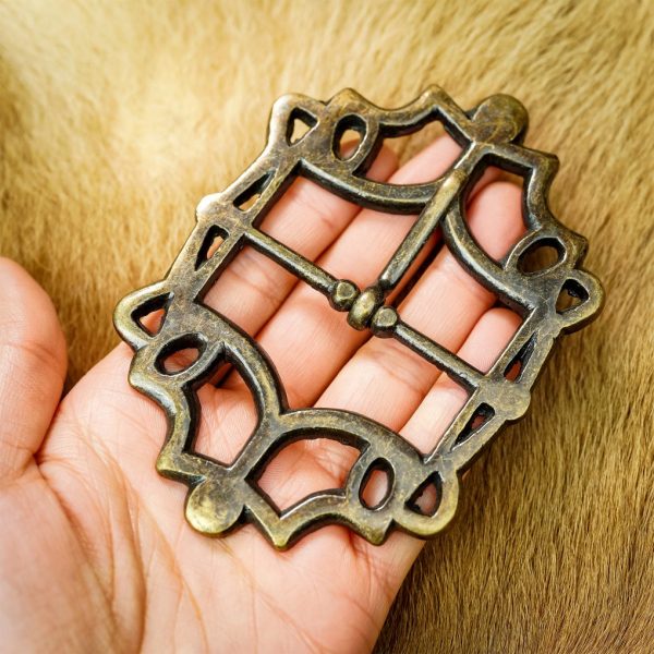 Antique Brass Large Pirate Belt Buckle