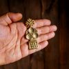 Medieval Trefoil Pure Solid Brass Belt End Chape Fully Functional Accessory