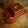 Wooden Helmet Stand for Medieval Helmets with or without Aventail