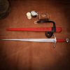 Late Medieval Sword with Red Scabbard Functional