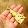 Renaissance Pure Solid Brass Belt End Chape Functional Accessory