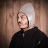 Bascinet Helm with Padded Inner and Leather Chin Strap 16 gauge