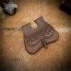 15th century pouch with antique brass Fleur de Lis Mounts