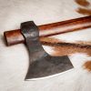 Hand Forged Viking Bearded Axe with Leather Sheath