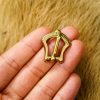Medieval Small Pure Brass Belt Buckle Functional