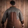 Flat Ring Chainmail Half Haubergeon with Long Sleeves, Riveted and Alternating, ID 9 mm, Mild Steel