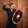 Viking Wooden Combat Shield Functional for Historical Re-enactments