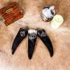 Fleur de Lis Drinking Horns Set of Three Handcrafted Genuine Ox Horn