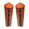 Genuine Leather Bracers with Embossed Celtic Spiral Design