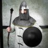 Medieval Fencer's Blackened Buckler Functional Steel Shield