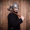 Viking Gjermundbu Antique Steel Helmet with Genuine Leather Liner and Butted Camail