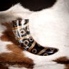 Drinking Horn with Charred Specks Handcrafted Genuine Ox Horn
