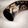 The Charred Crescents Drinking Horn Handcrafted from Genuine Ox Horn