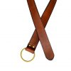 Handcrafted Fantasy Leather Belt with Pure Brass Ring Buckle